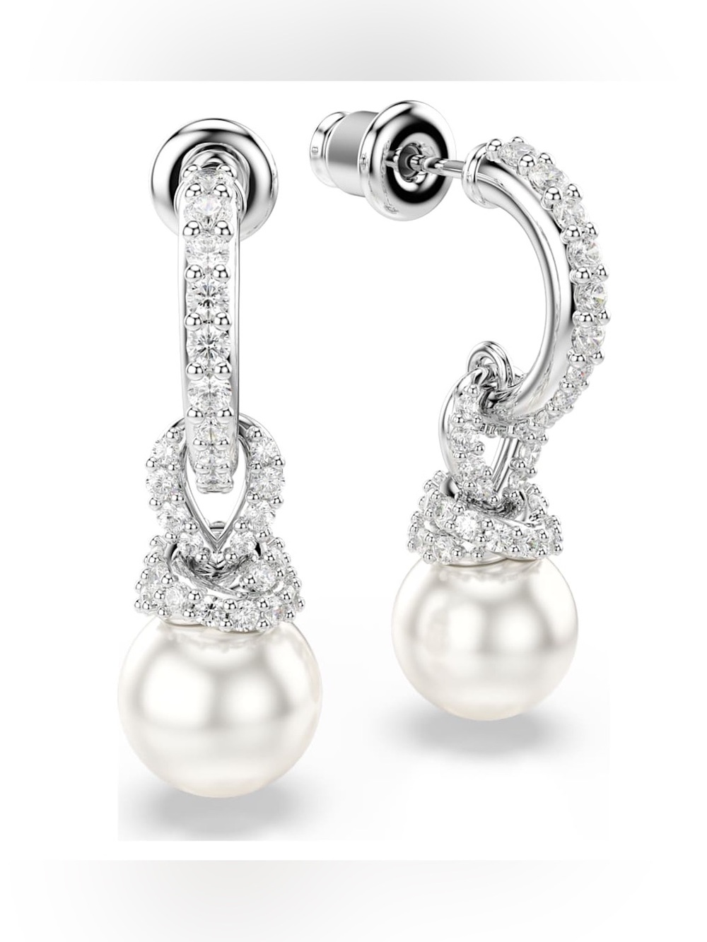 Swarovski Crystal Pearl Drop Earrings NIB Retail:$139 - Picture 7 of 7